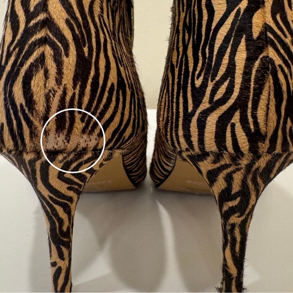 EXPRESS Calf Hair Animal Print Stiletto Ankle Boots 🔥 - Picture 14 of 16